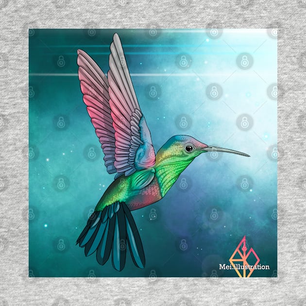 Hummingbird by Mei.illustration